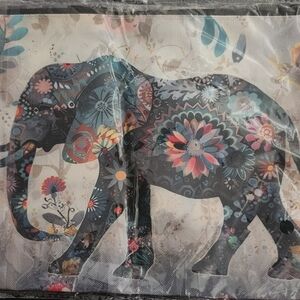 Boho Colorful Elephant Canvas Cosmetic / Pouch